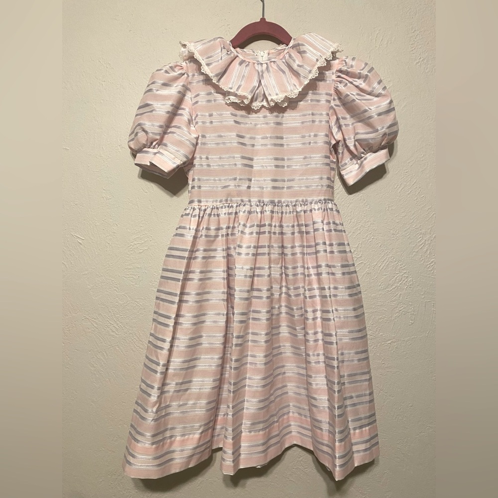Pink Striped Kids vintage dress